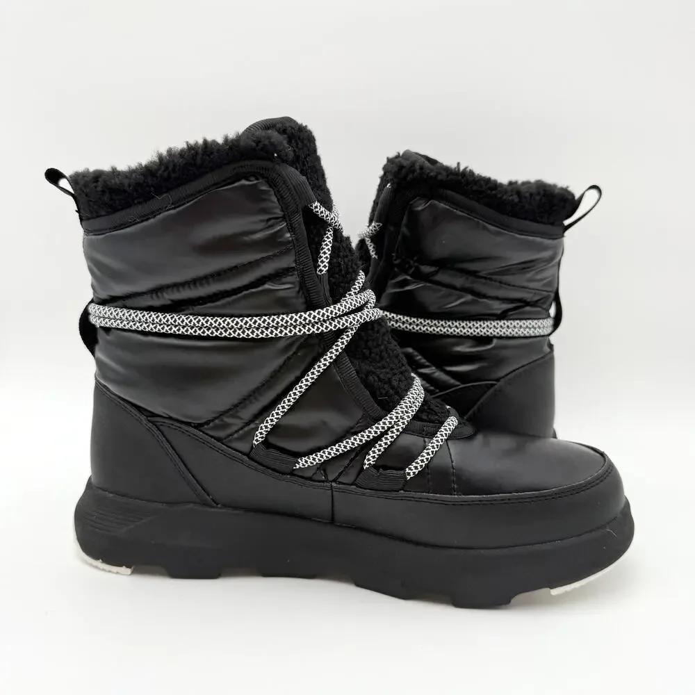 Kamik Womens Lea Pull Winter Boots US 7 M EU 38 Black Fleece NIB